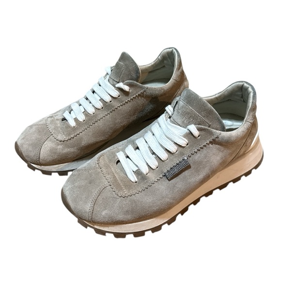 EUC - Brunello Cucinelli - Shiney Tab Sneakers - Size 8 - Picture 2 of 6